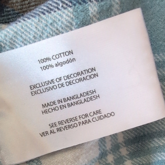 Eddie Bauer Flannel Plaid Button Down Shirt L        M612 - Picture 6 of 6